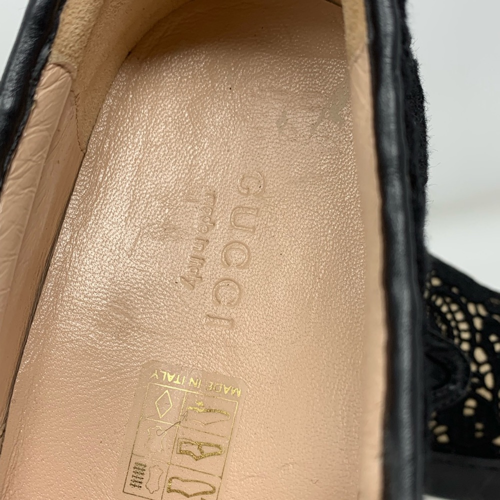 Gucci Black Sylvie Peggy Platform  Sneakers Size 36 - Picture 12 of 13